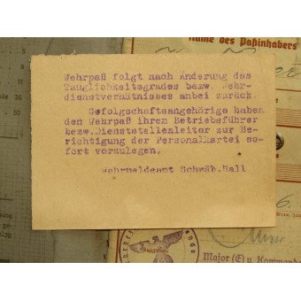 Wehrpaß issued to WW1 veteran Karl Weber. Espenlaub militaria